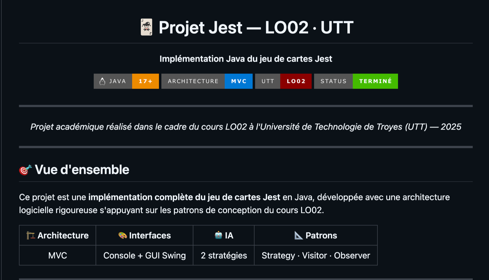 Aperçu LO02 — Jest